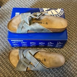 NEW IN BOX mens Birkenstock Lugano in faded khaki